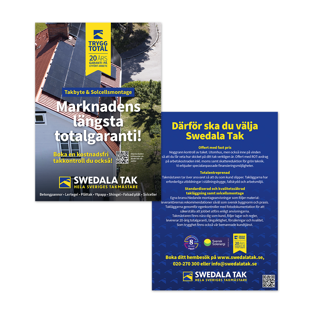 Marknadens längsta totalgaranti A5 flyer 4+4, 26-03-18