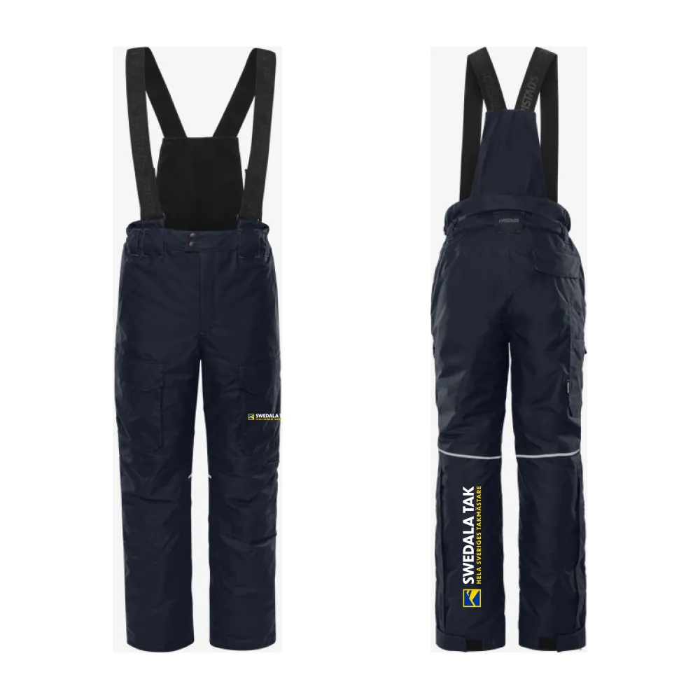 Fodrade arbetsbyxor med hängslen