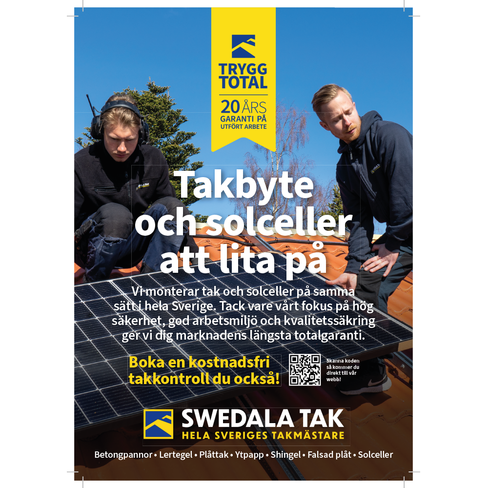 Takbyte och solceller att lita på A5 flyer 4+4